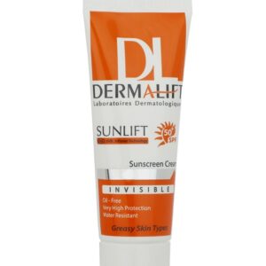 کرم ضد آفتاب بی رنگ درمالیفت با SPF50 مناسب پوست چرب حجم 40 میلی لیتر