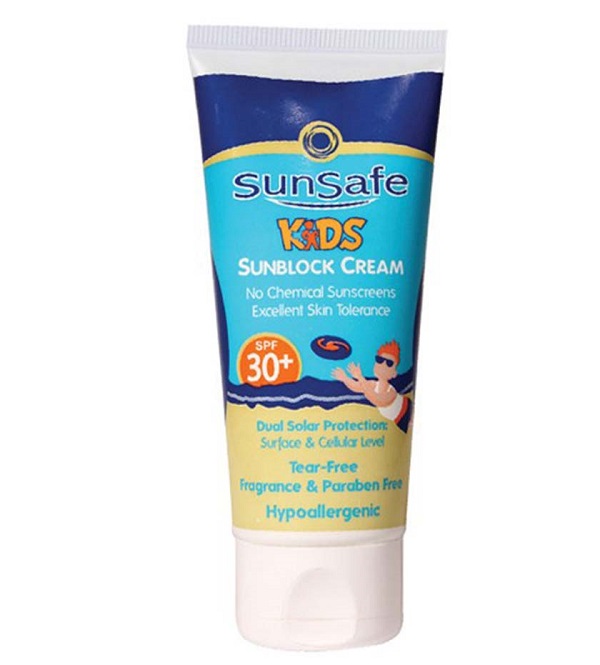 کرم ضد آفتاب بی رنگ سان سیف با SPF30 مناسب کودک حجم 50 میلی لیتر