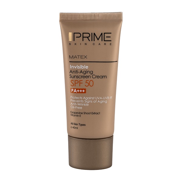 کرم ضد آفتاب بی رنگ پرایم مدل Rejuvenating با SPF50 حجم 40 میلی لیتر