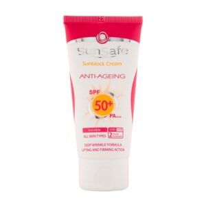کرم ضد آفتاب و ضد چروک سان سیف بی رنگ SPF50