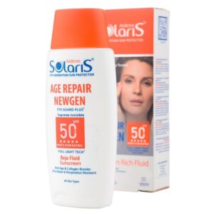 جعبه فلوئید ضد آفتاب دارای SPF 50 مناسب پوست دارای چروک سطحی بی رنگ حجم 100 میل آردن