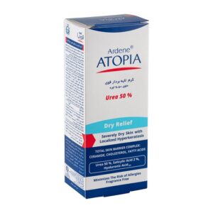 کرم لایه بردار قوی Dry Relief آردن آتوپیا حاوی اوره 50 درصد حجم 50 میلی لیتر
