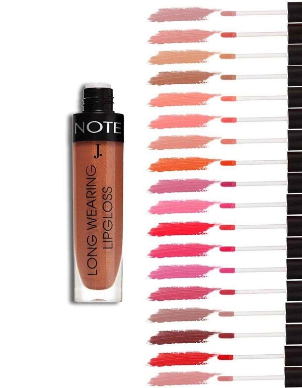 رنگ-بندی‫رژ لب مایع بادوام مدل Long Wearing Lipgloss نوت