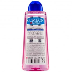 محلول میسلار واتر پاک کننده آرایش کامان مناسب پوست های چرب و دارای جوش 400 میلی لیتر