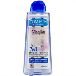 محلول میسلار واتر پاک کننده آرایش پوست های خشک تا نرمال و حساس 400میل کامان