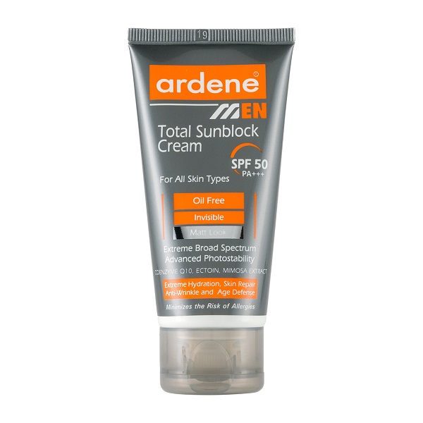 کرم ضد آفتاب آقایان آردن مدل Oil Free با SPF50 حجم 50 گرم