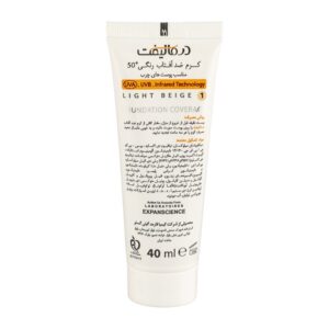 کرم ضد آفتاب رنگی درمالیفت با SPF50 مناسب پوست چرب حجم 40 میلی لیتر