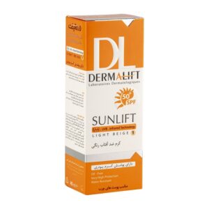کرم ضد آفتاب رنگی درمالیفت با SPF50 مناسب پوست چرب حجم 40 میلی لیتر