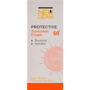 کرم ضد آفتاب بی رنگ نئودرم SPF 50 مدل Highly Protective ‌مناسب پوست نرمال تا خشک حجم 50 میلی‌