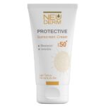 کرم ضد آفتاب بی رنگ نئودرم SPF50 مدل Highly Protective ‌مناسب پوست نرمال تا خشک حجم 50 میلی‌ لیتر