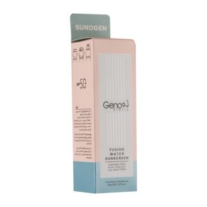ضد آفتاب فیوژن واتر ژنوبایوتیک بی رنگ SPF50 مناسب انواع پوست حجم 30 میلی لیتر