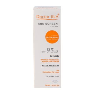 کرم ضد آفتاب بی رنگ دکتر ژیلا با SPF95 مناسب انواع پوست حجم 50 گرم