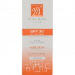 جعبه کرم ضد آفتاب بی رنگ مای با SPF30 مناسب پوست خشک و معمولی حجم 50 میلی لیتر