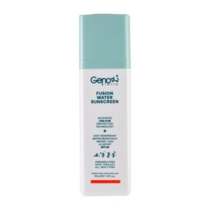 ضد آفتاب فیوژن واتر ژنوبایوتیک بی رنگ SPF50 مناسب انواع پوست حجم 30 میلی لیتر