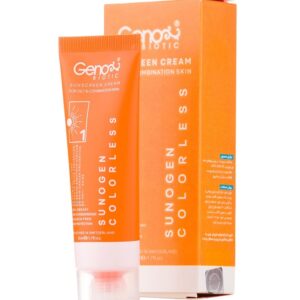 ضد آفتاب ژنوبایوتیک بی رنگ پوست چرب و مختلط مدل Sunogen با SPF50