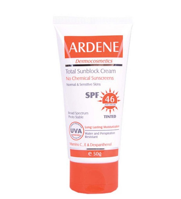 کرم ضد آفتاب رنگی آردن با SPF46 مناسب پوست معمولی و حساس حجم 50 میلی لیتر