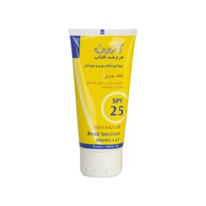 کرم ضدآفتاب بی‌رنگ آردن مدل SPF25 مناسب انواع پوست وزن 50 گرم