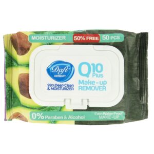 دستمال مرطوب دافی پاک کننده آرایش حاوی Q10 و عصاره آووکادو