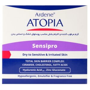 کرم کاسه‌ای مرطوب کننده و التیام بخش بدن آردن آتوپیا مدل Sensipro