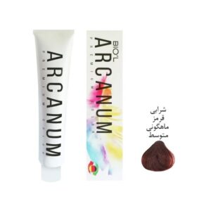 رنگ مو آرکانوم شماره 4.65 شرابی قرمز ماهاگونی متوسط حجم ۱۲۰ میلی‌لیتر